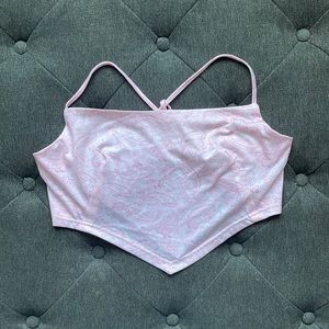 light pink bandanna print tank